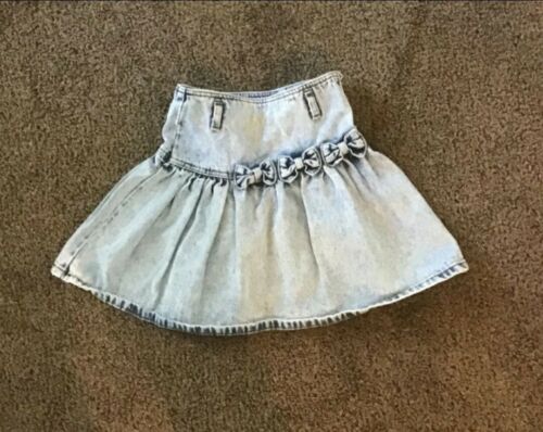 Vintage 80s Cascade Floral Jean Skirt Size 10